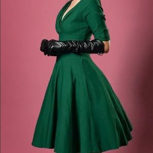 UV Delores Swing Dress in Emerald Green: XL